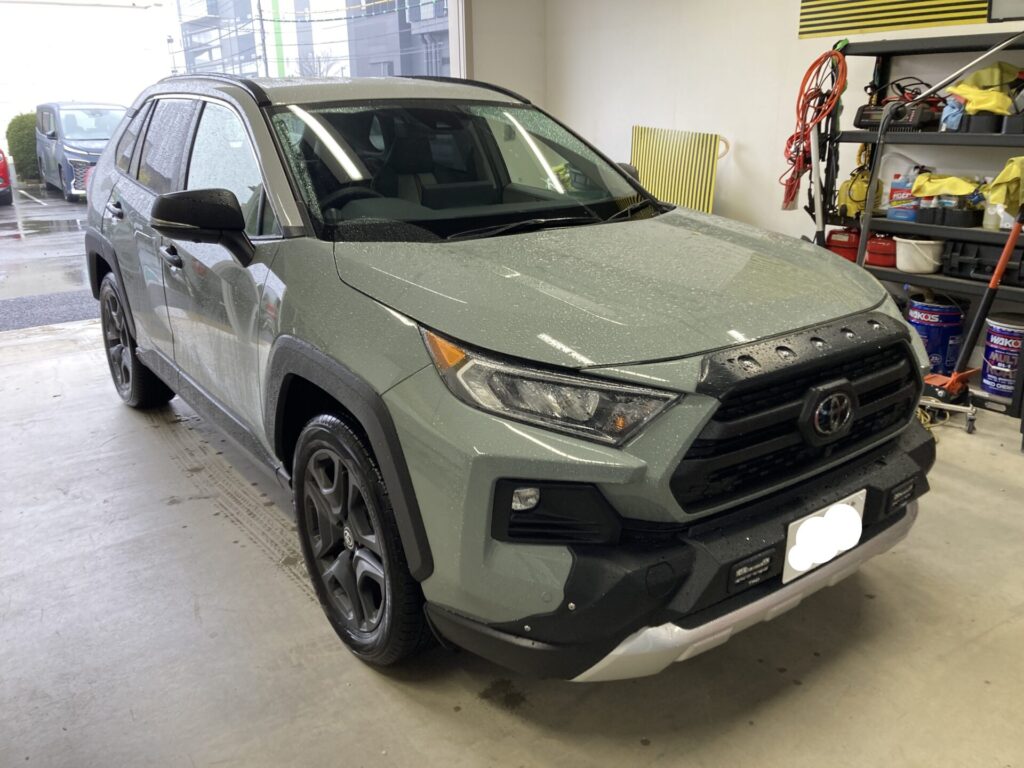 RAV4助手席ドアのデントリペア