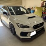 WRX助手席ドアのヘコミをデントリペア手直し