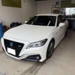 トヨタクラウンリヤドアのヘコミをデントリペアで修理