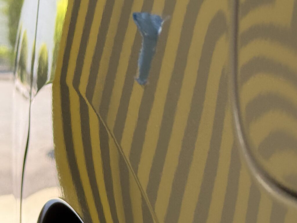 ステップワゴンのクオーターパネルのヘコミをデントリペア