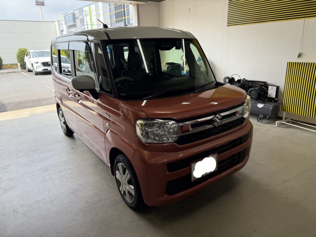 スペーシア運転席のドアのヘコミをデントリペア