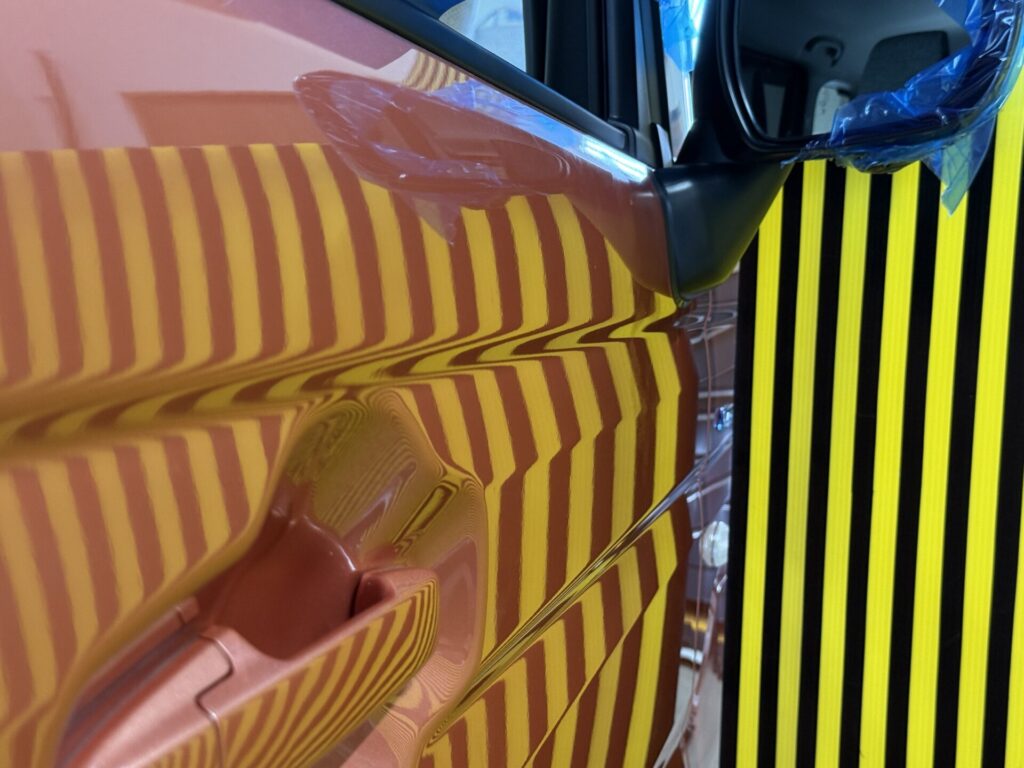 スペーシア運転席のドアのヘコミをデントリペア