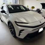 クラウンスポーツのリヤドアのヘコミをデントリペア
