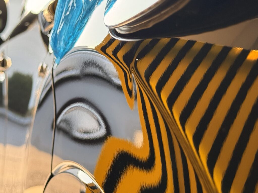 CX80クオーターパネルのヘコミをデントリペア