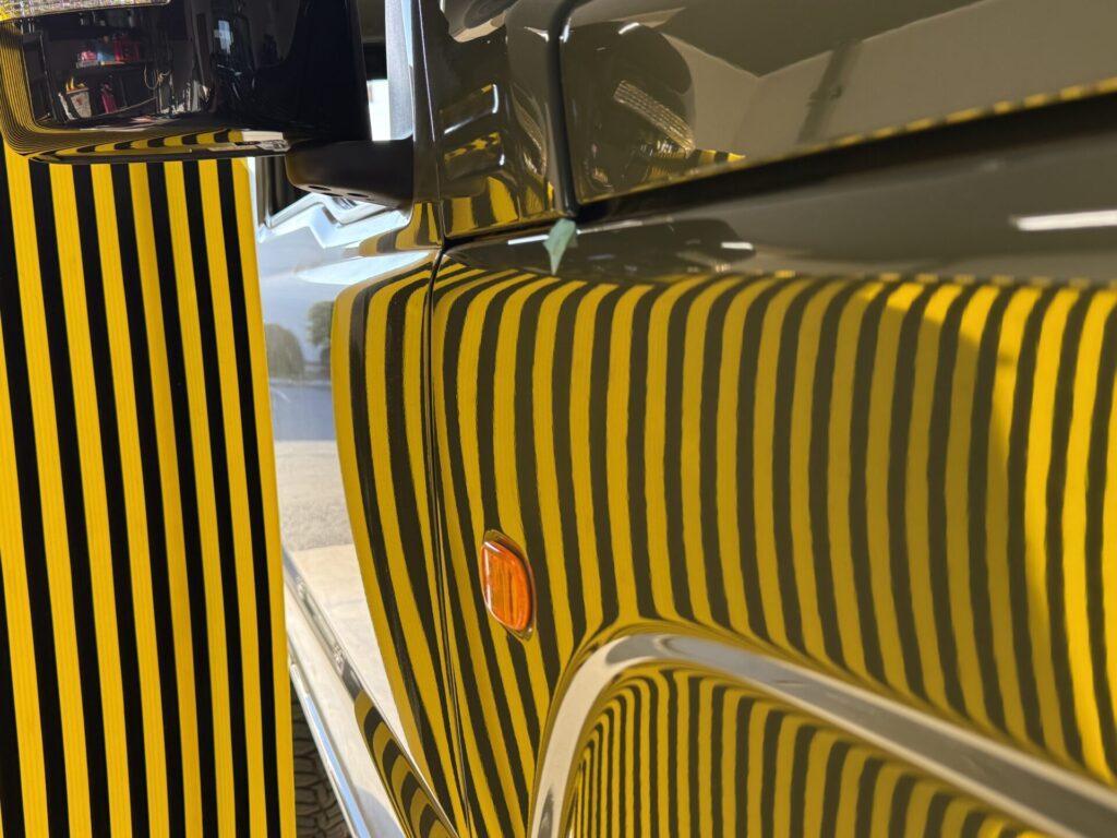 ジムニーのフロントフェンダーのヘコミをデントリペア