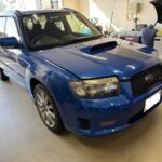 フォレスターのフロントフェンダーのヘコミをデントリペア