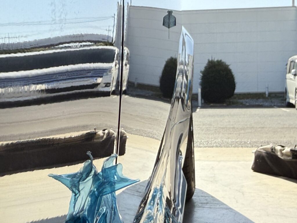 レクサスRCドアパンチのヘコミをデントリぺア