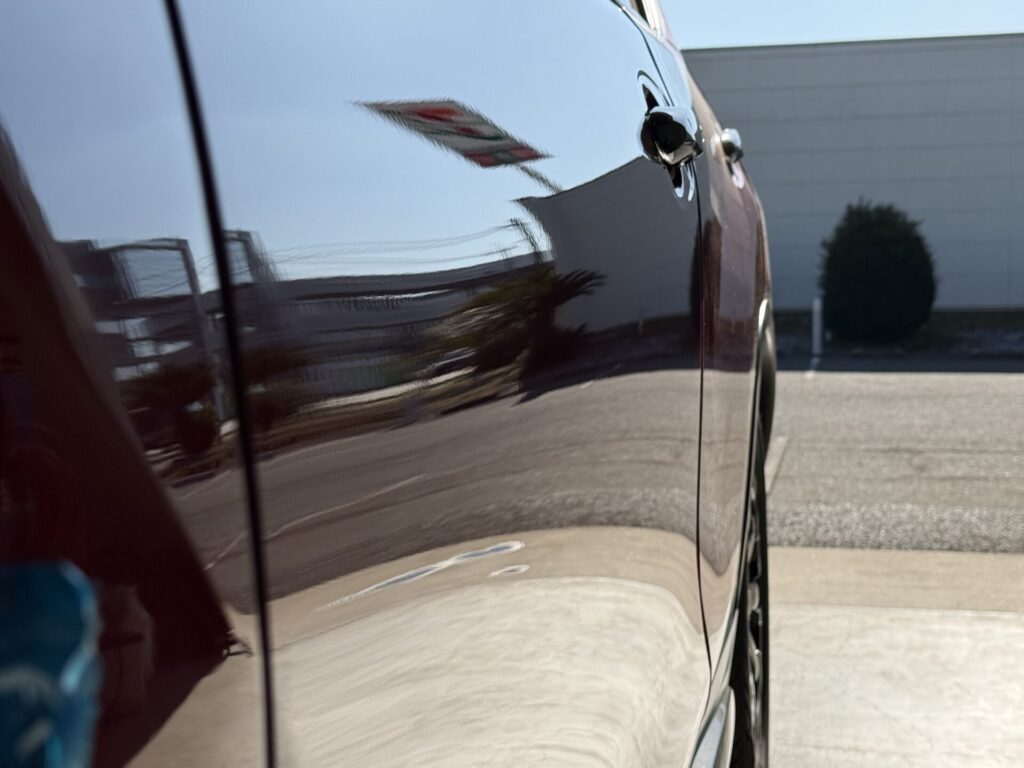 エクストレイル助手席ドアのヘコミをデントリペア