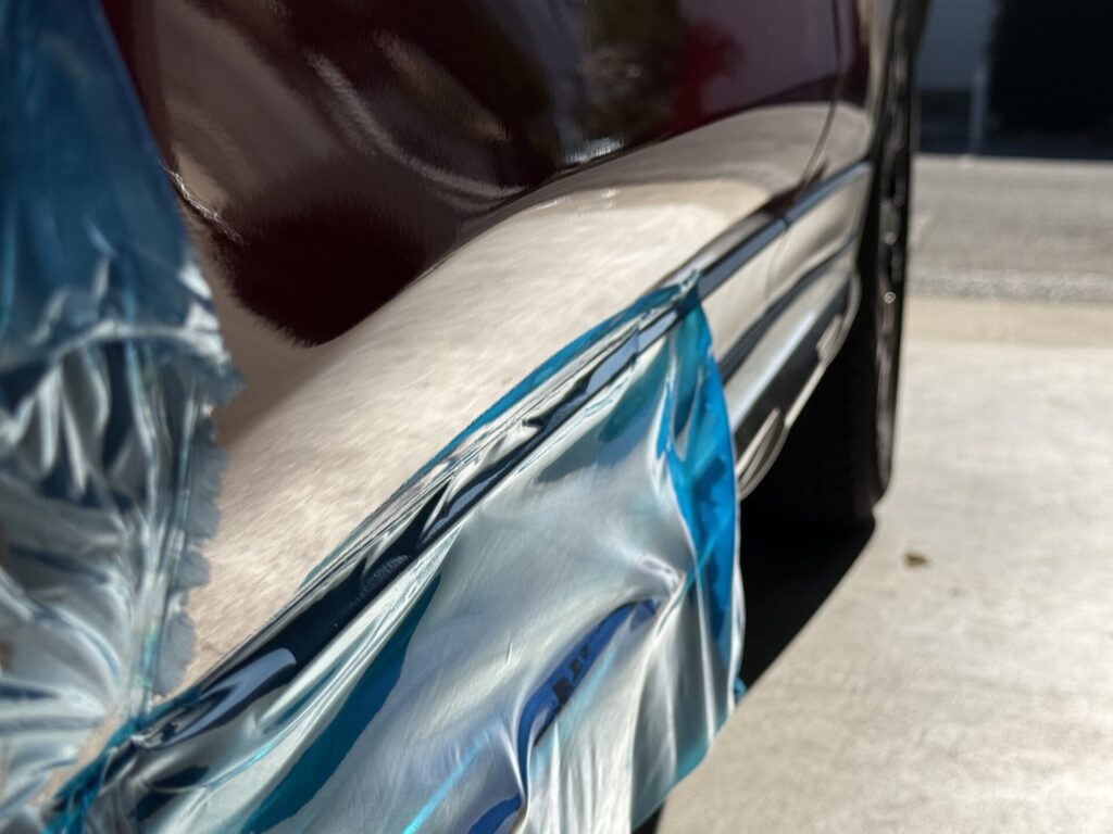 エクストレイル助手席ドアのヘコミをデントリペア