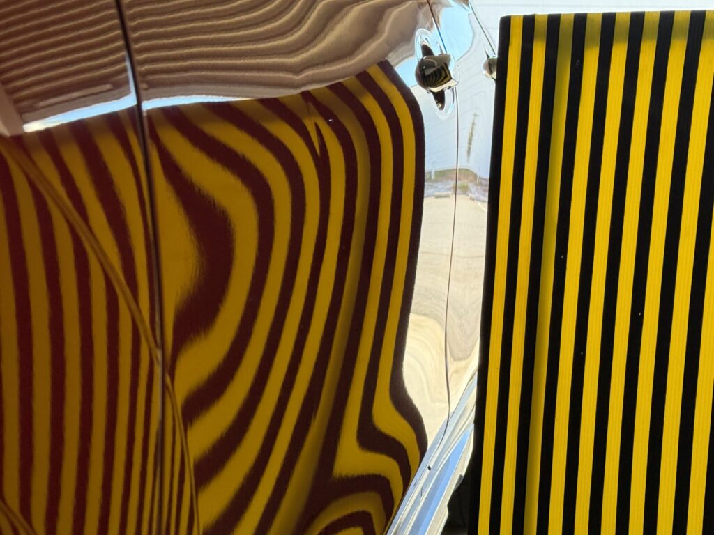 エクストレイル助手席ドアのヘコミをデントリペア