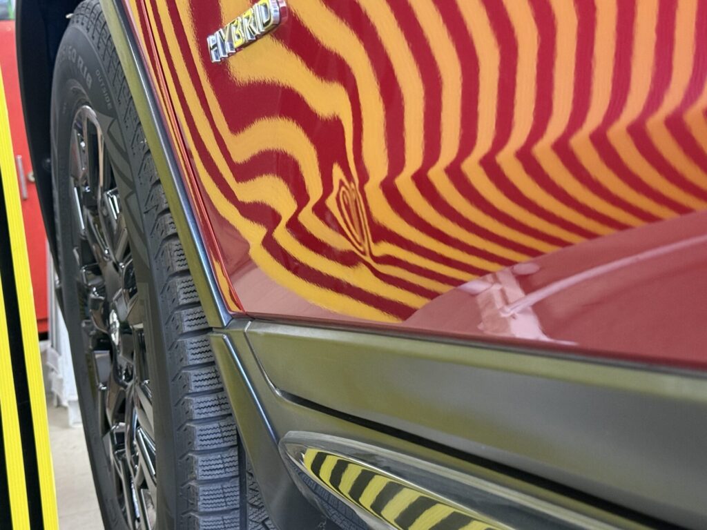 エクストレイル助手席ドアのヘコミをデントリペア