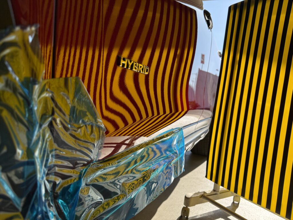 エクストレイル助手席ドアのヘコミをデントリペア