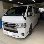 ハイエースのルーフサイドのヘコミをデントリペア