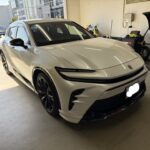 クラウンスポーツのボンネットのヘコミをデントリペア