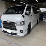 ハイエースのクオータのヘコミをデントリペア