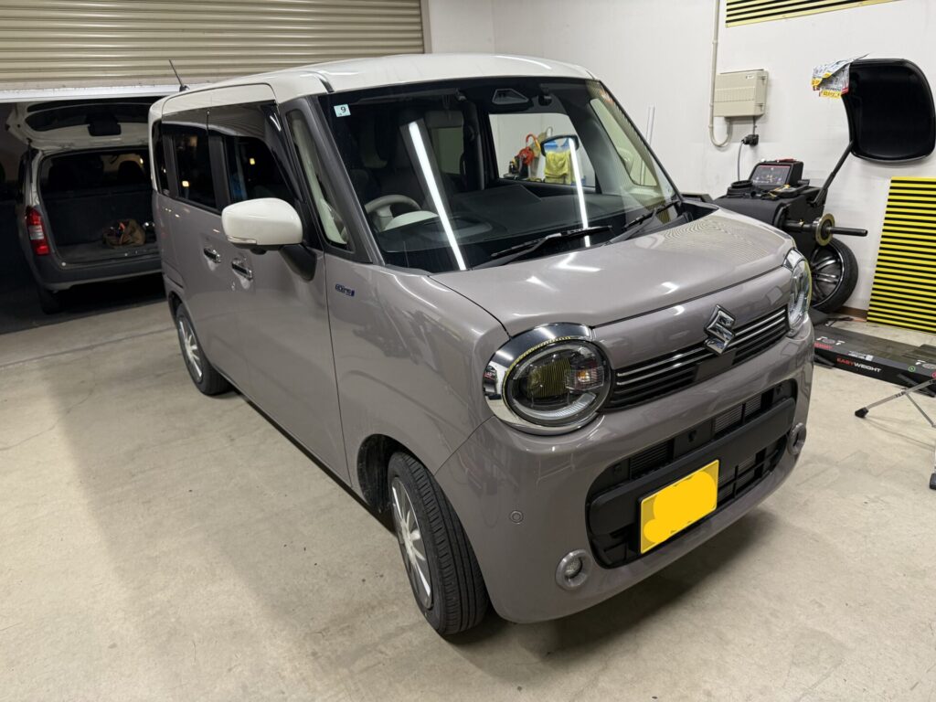 ワゴンRスマイルの助手席ドアのヘコミをデントリペア