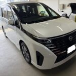 日産セレナの運転席ドアのヘコミをデントリペア