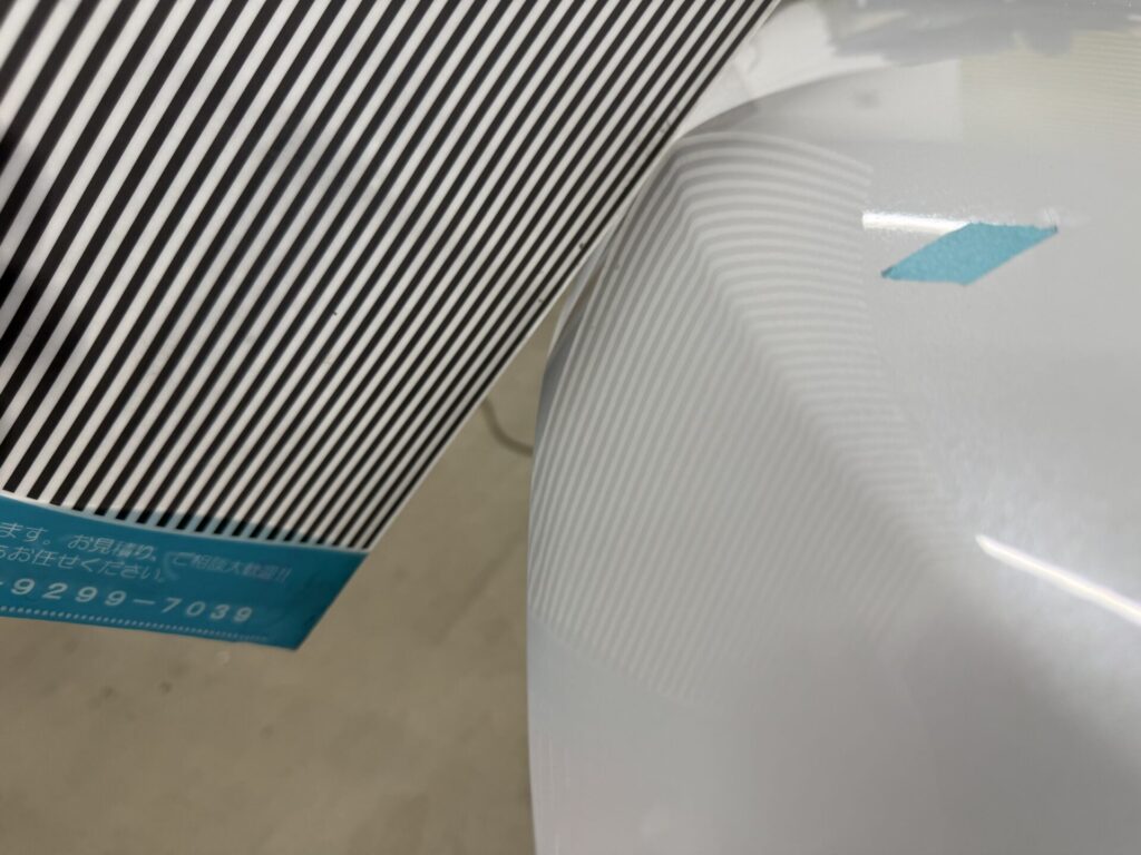 Nboxのボンネットのヘコミをデントリペア