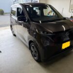 日産サクラ運転席ドアのヘコミをデントリペア